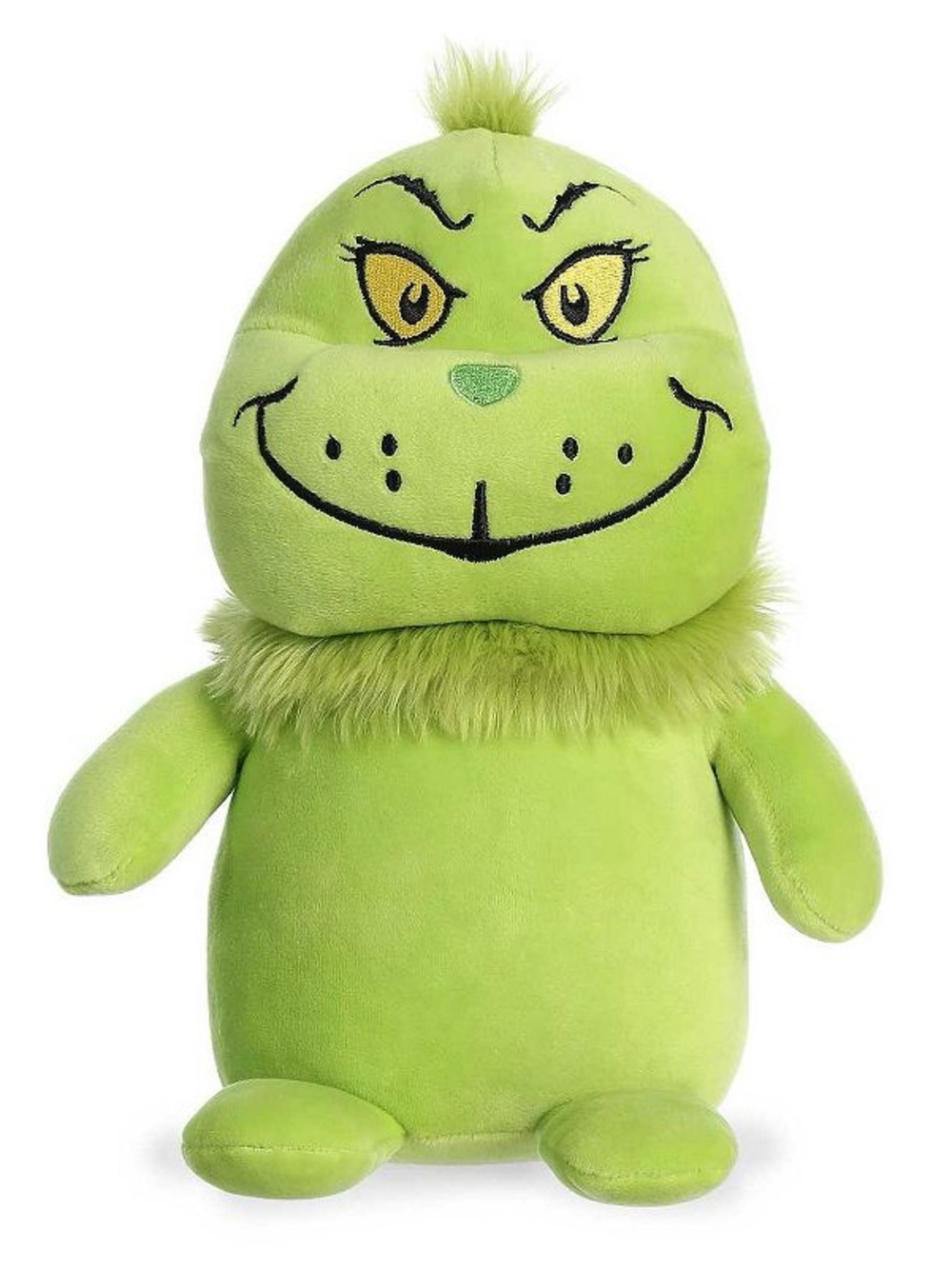 Aurora Medium Green Dr. Seuss Squishy Grinch Whimsical Stuffed Animal NWOT